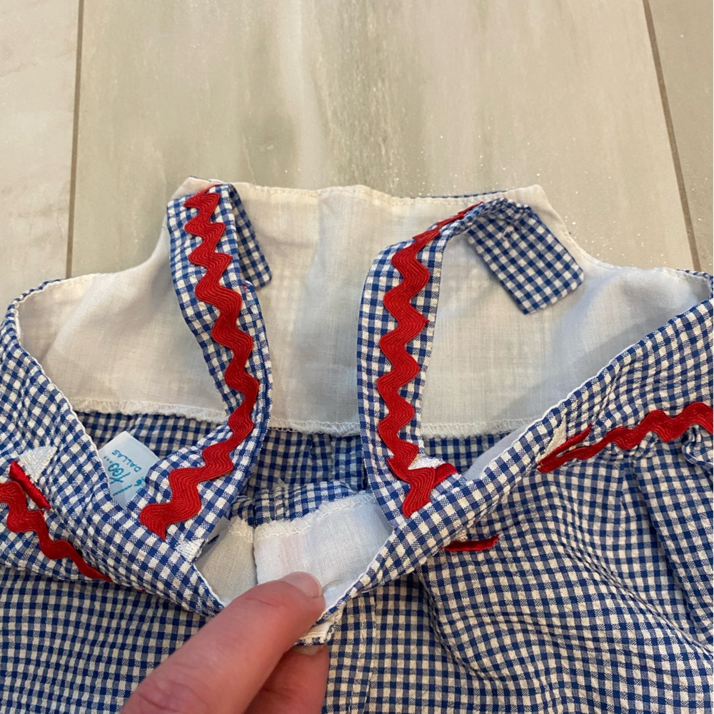 Blue and Red Kids Matching Set with Sailboat Design - Picture 5 of 11